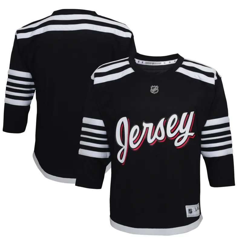 youth black new jersey devils 202122 alternate replica jersey