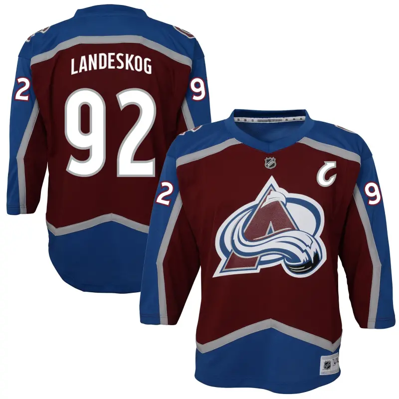colorado avalanche replica home jersey - gabriel landeskog - youth