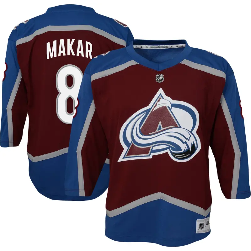 youth cale makar burgundy colorado avalanche home replica player jersey