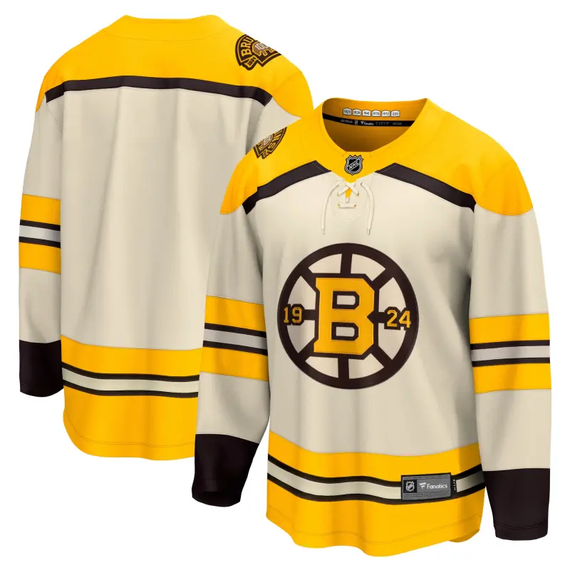 men8217s fanatics cream boston bruins 100th anniversary premier breakaway jersey