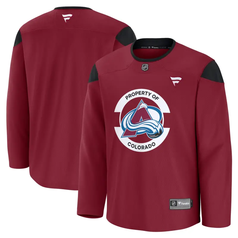 men8217s fanatics burgundy colorado avalanche team practice jersey