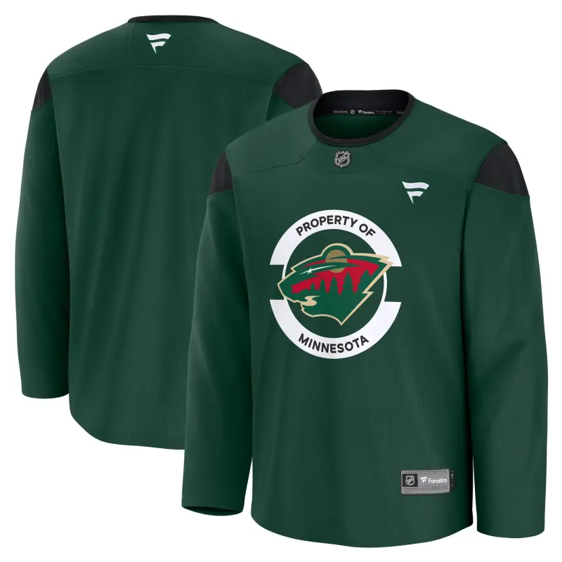 men8217s fanatics green minnesota wild team practice jersey