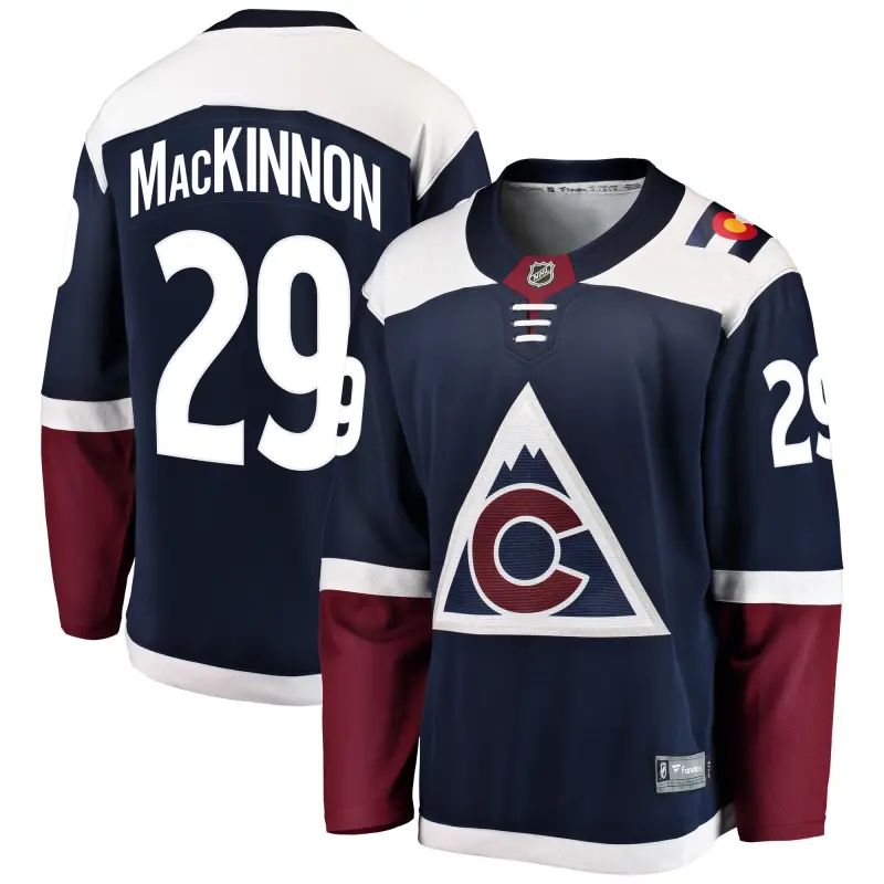 men8217s fanatics nathan mackinnon navy colorado avalanche alternate breakaway player jersey