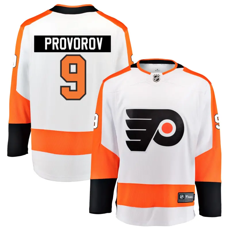 philadelphia flyers fanatics away breakaway jersey - ivan provorov - mens
