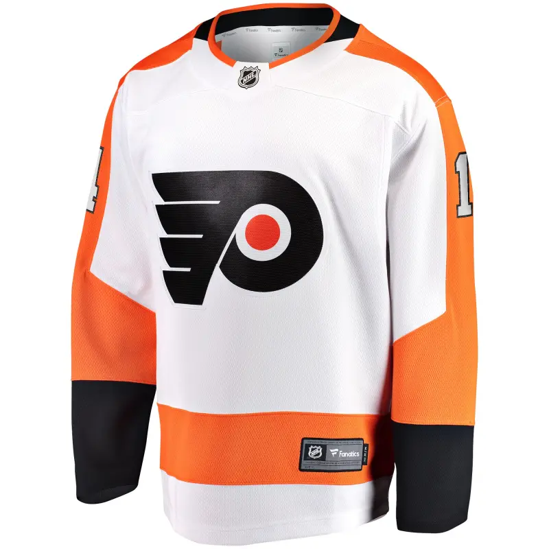 philadelphia flyers fanatics away breakaway jersey - white - sean couturier - mens