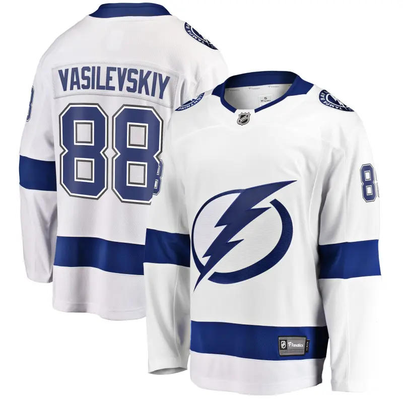 tampa bay lightning fanatics away breakaway jersey - andrei vasilevskiy - mens