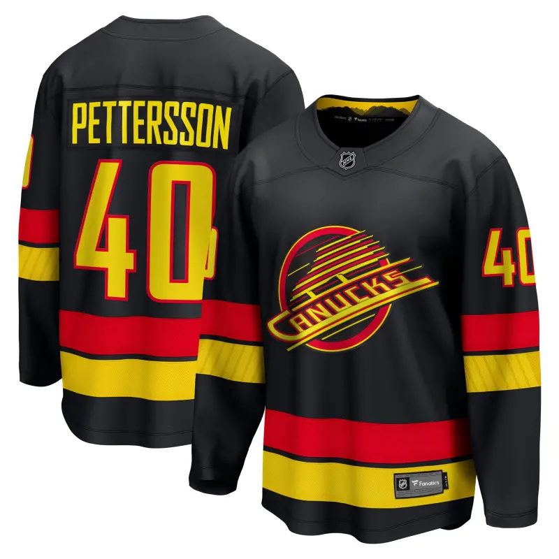 men8217s fanatics elias pettersson black vancouver canucks alternate - 202223 premier breakaway player jersey