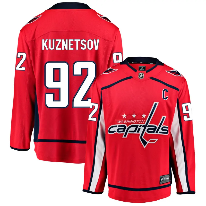 washington capitals fanatics home breakaway jersey - evgeny kuznetsov - mens