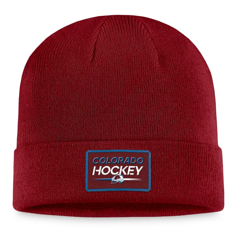 colorado avalanche pro prime cuffed beanie - unisex