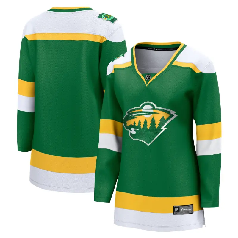 women8217s fanatics green minnesota wild alternate premier breakaway jersey