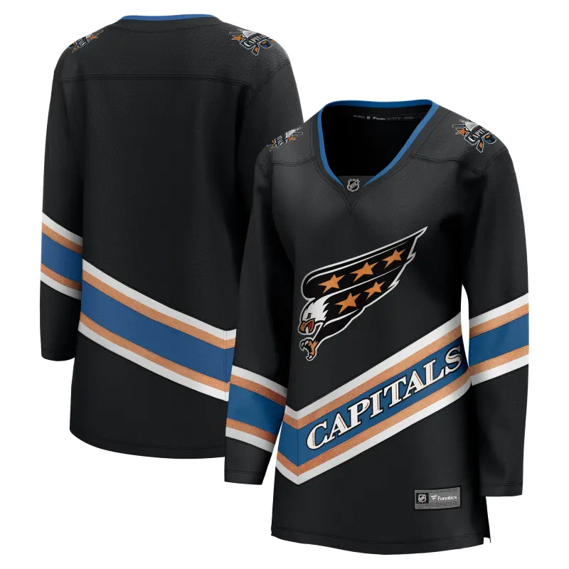 women8217s fanatics black washington capitals alternate 50th anniversary breakaway jersey
