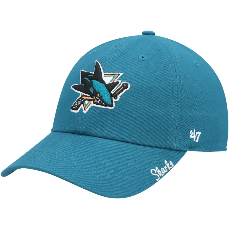 women8217s 821747 teal san jose sharks team miata clean up adjustable hat