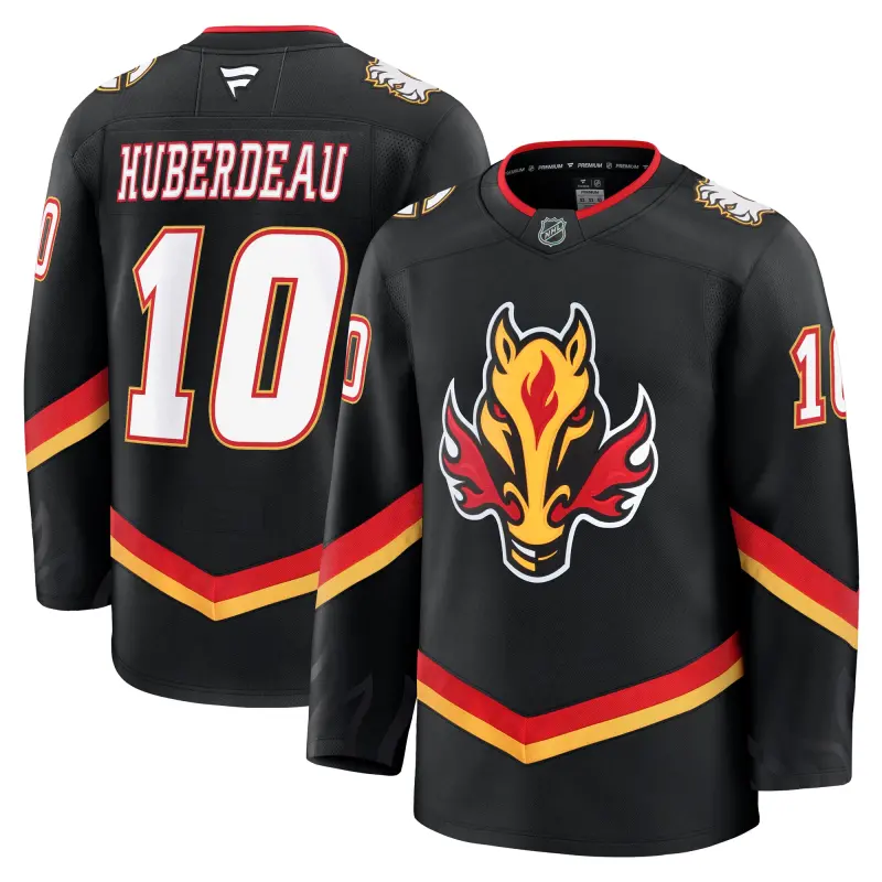 men8217s fanatics jonathan huberdeau black calgary flames alternate premium jersey