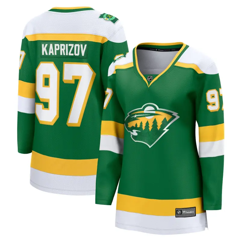 women8217s fanatics kirill kaprizov green minnesota wild alternate premier breakaway player jersey