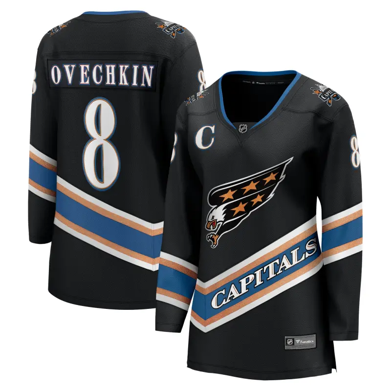 women8217s fanatics alexander ovechkin black washington capitals alternate 50th anniversary premier breakaway player jersey